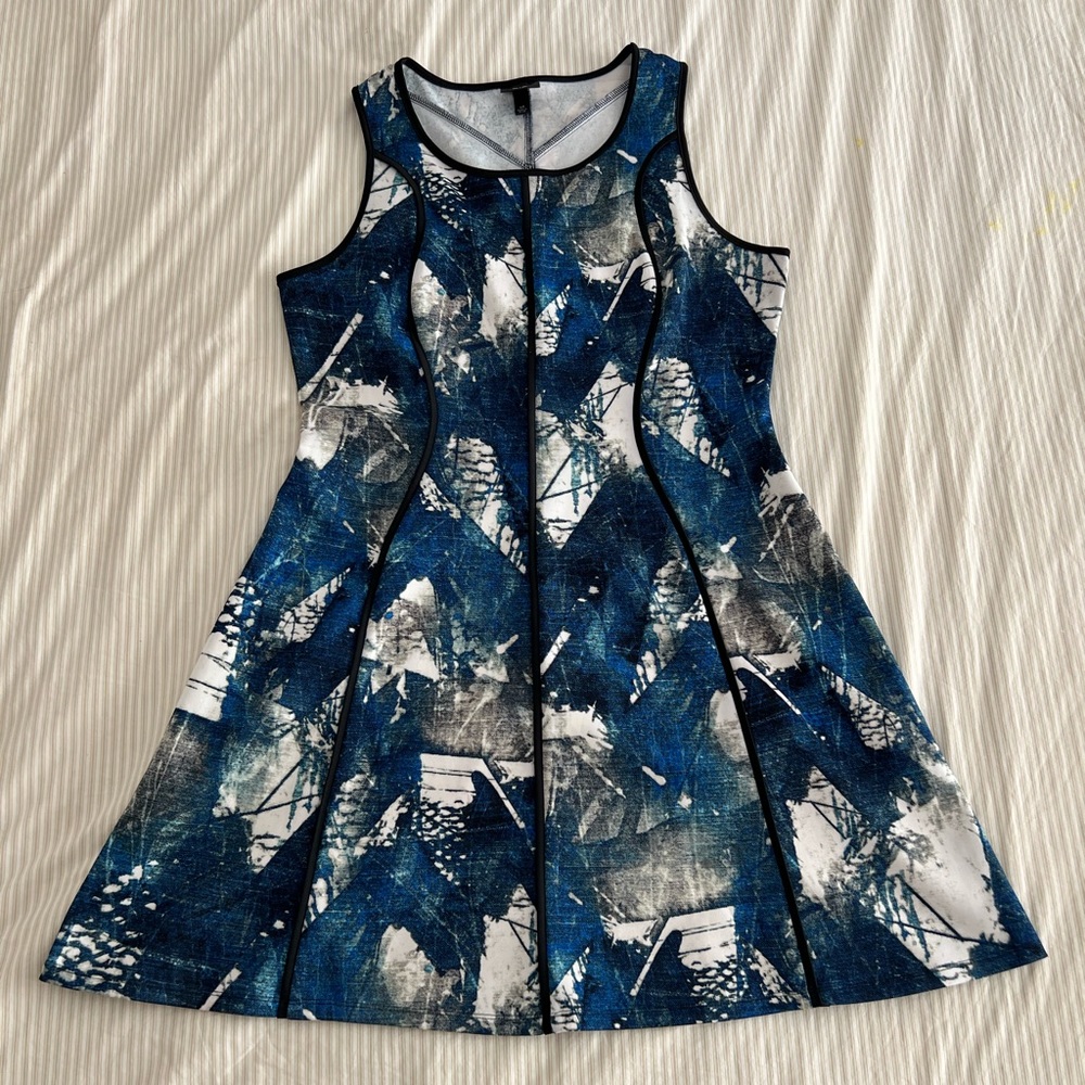 Blue Fit and flare dress